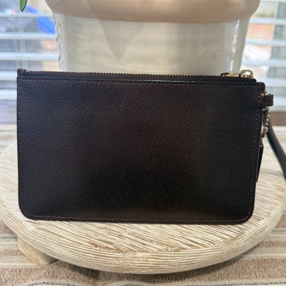 COACH GLITTER STAR WRISTLET WALLET CLUTCH BROWN  LMT EDITION SPARKLE - Picture 5 of 12